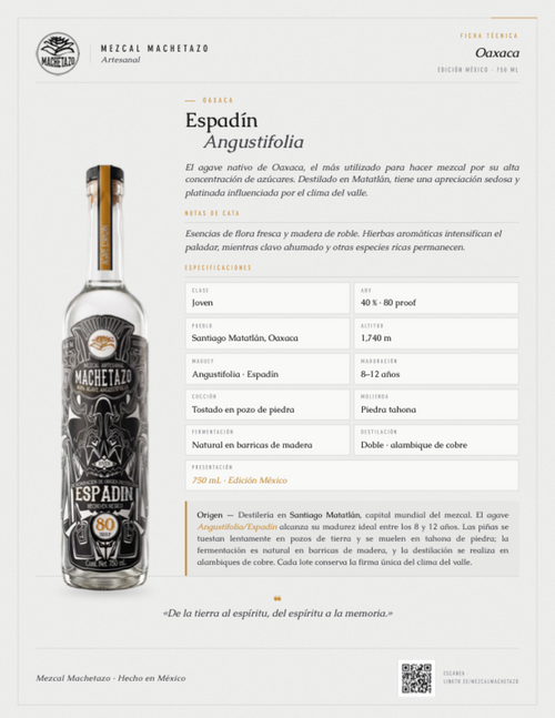 Mezcal Machetazo / Espadin 40%