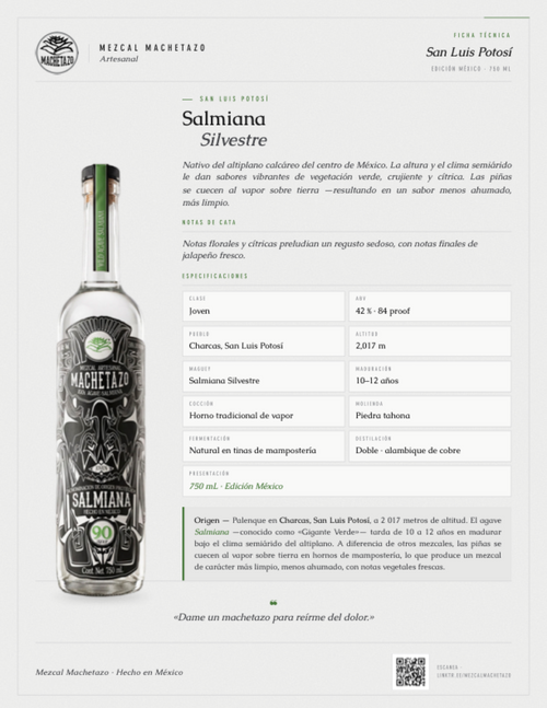 Mezcal Machetazo / Salmiana Silvestre 42%